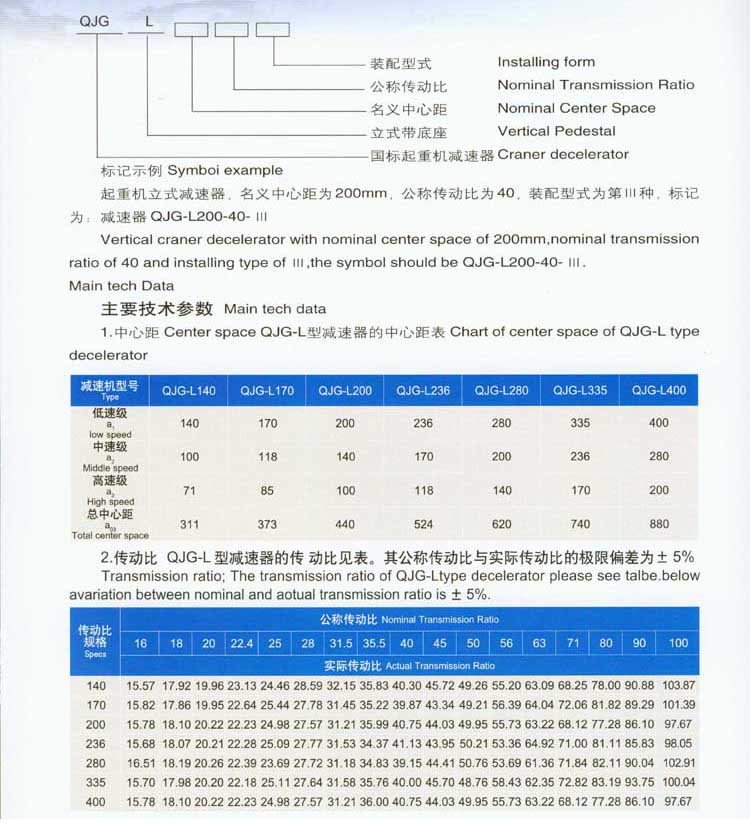 QJ-T型起重機立式減速器