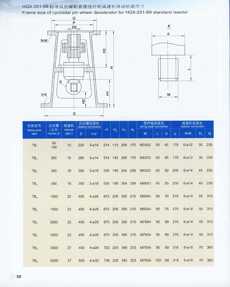 立式擺線針輪減速機配套機架