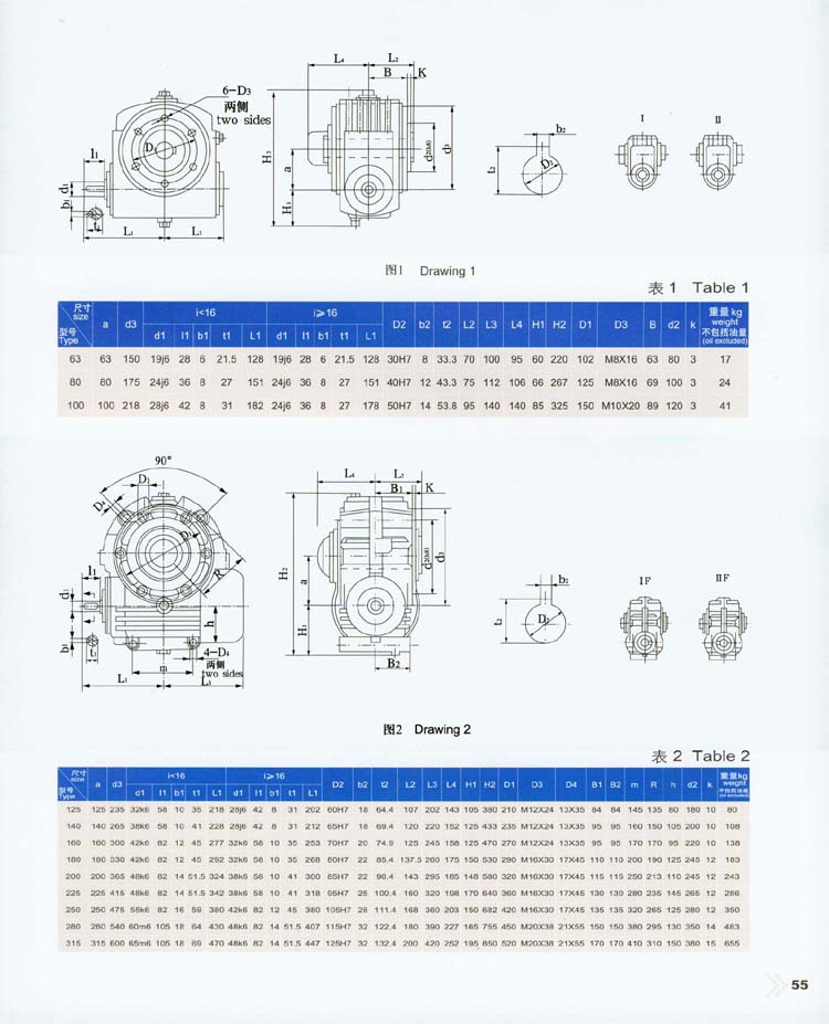 軸裝式圓弧齒圓柱蝸杆減速器