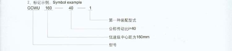蝸杆減速器型号/标記/基本參數/尺寸